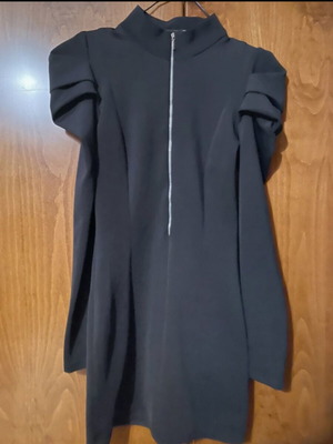 On Line black evening dress like new, size Small, tight mini