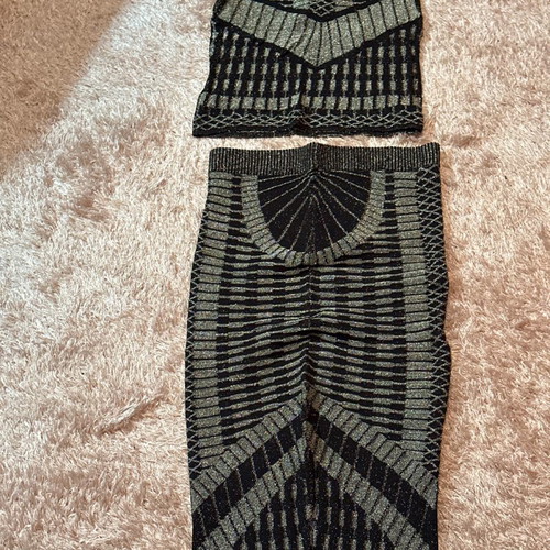 H&M glam set metallic evening new