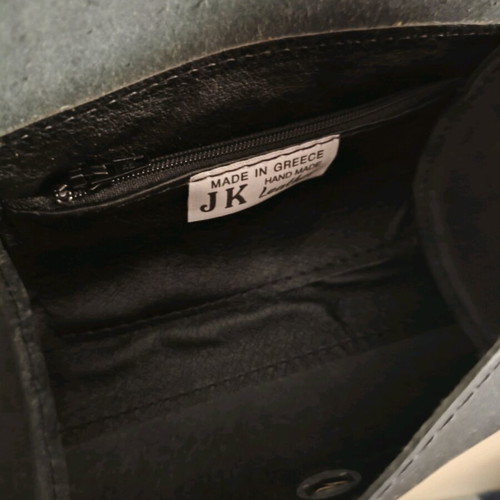 Handmade leather shoulder bag new, black