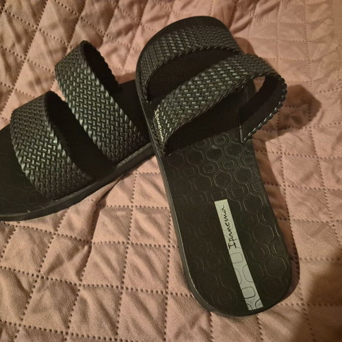 Ipanema black slides sandals size 38