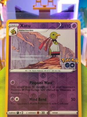 Xatu Reverse Holo #33 Pokemon Go new