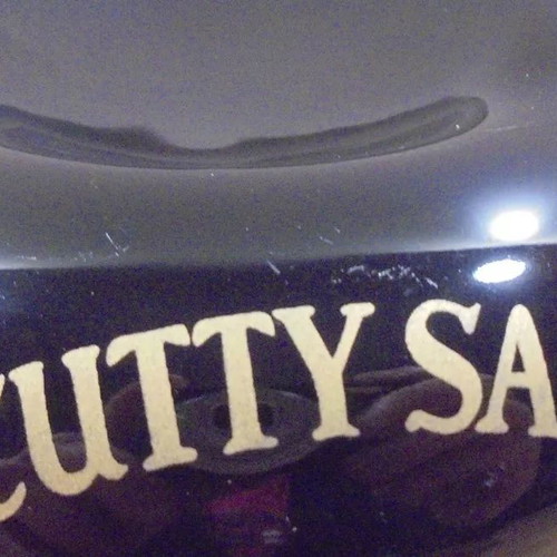 Cutty Sark scotch whisky old promotional ceramic ashtray used