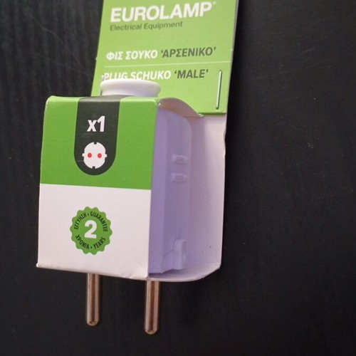 Schuko plug male Eurolamp 16A 3500W new