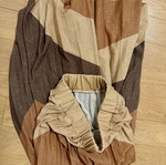 Midi metallic skirt with elastic waist, size M