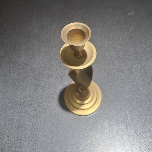 Vintage μπρούτζινο κηροπήγιο 17cm Made in India, σαν καινούργιο