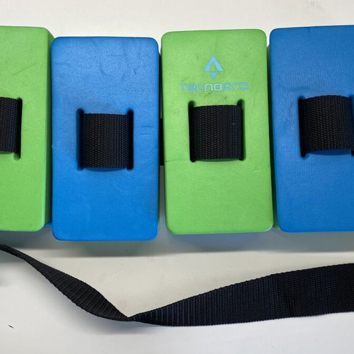 Techno pro swimming belt with 5 blocks, green and blue