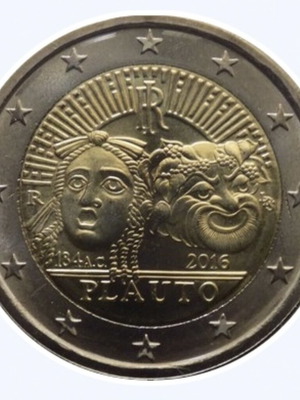 Plauto 2 euro unc 2016 Italy in capsule