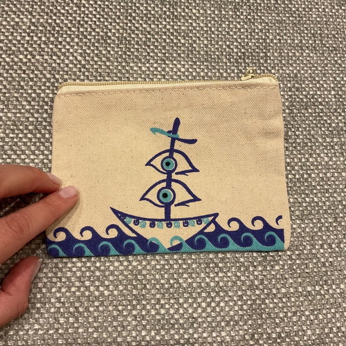 Summer wallet new, linen 16x12cm
