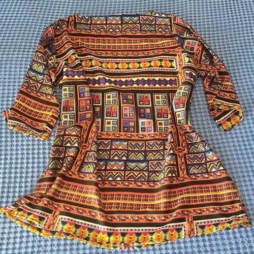 Swarna colorful kaftan tunic, free size