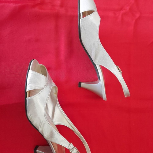 Elite silver women's sandals size 36 like new, 7 cm heel