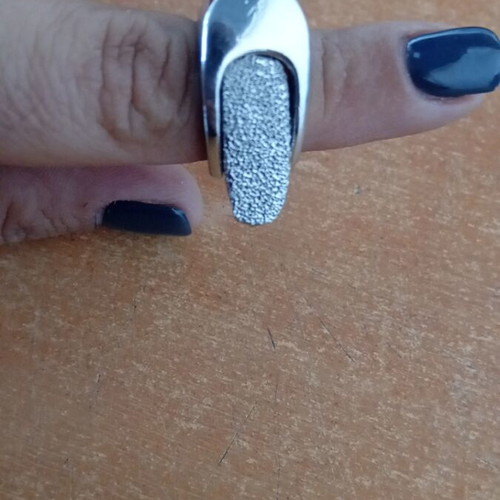 Steel ring like new, silver color