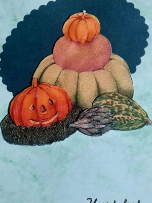 3D embossed cards like new, set of 3 collectible greeting cards