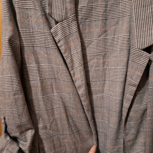 Stradivarius checked jacket like new, black and grey, size S