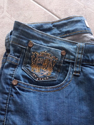 Max & Liu Y2K Jeans women's denim with rhinestones like new, size L
