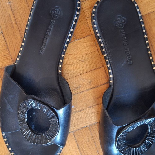 Makis Kotris leather sandals like new, size 38, black
