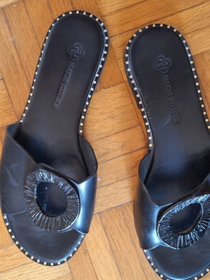 Makis Kotris leather sandals like new, size 38, black