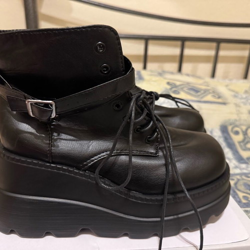 Double-layer ankle boots new, size 40, black