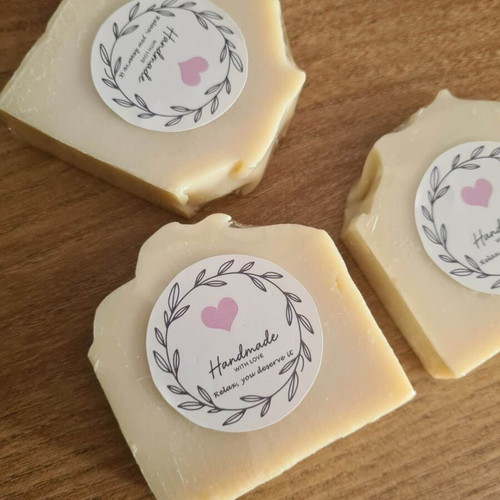 Handmade soaps with olive oil and glycerin, new