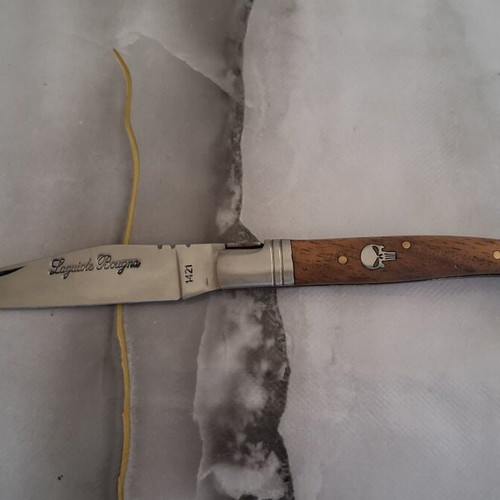 Laguiole Bougna French knife like new, handmade steel 1421