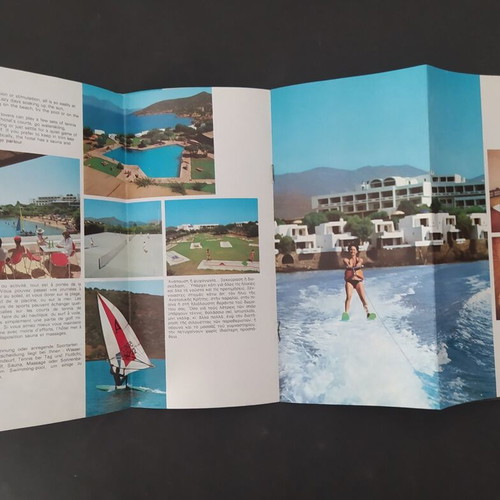 Elounda Beach hotel advertising brochure used, 1970s Crete