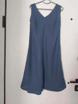 Linen dress blue used, size M