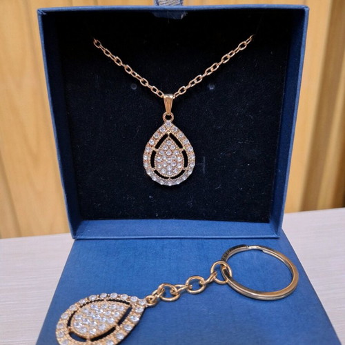Gift set necklace and keychain new
