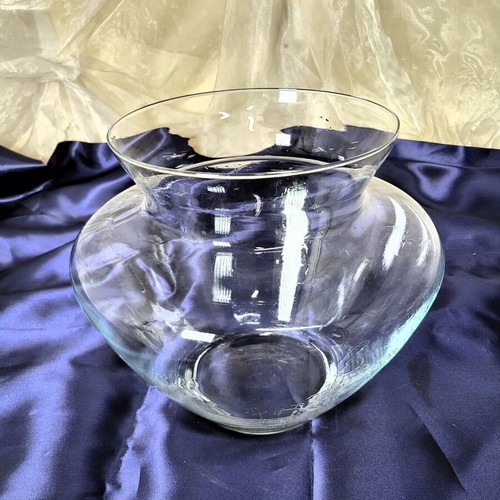 Large Glass Decorative Vase Amphora like new, height 28cm