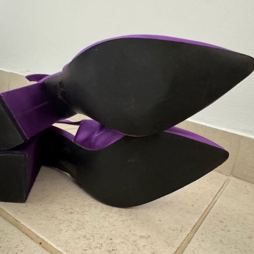 Women's purple sandals size 37 new with thick heel