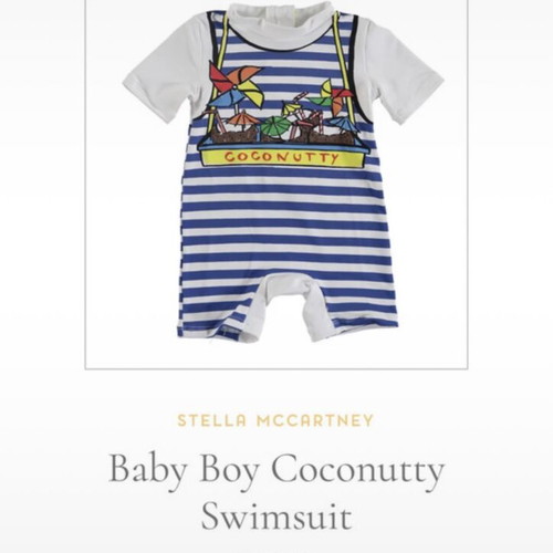 Stella McCartney Baby Boy Coconutty Swimsuit 12 months like new