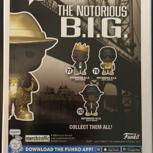 Funko Pop Notorious B.I.G. with Fedora 152 new, sealed