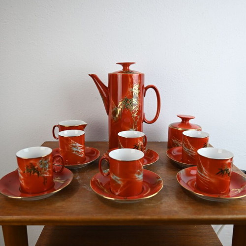Tea and coffee set used, rare color