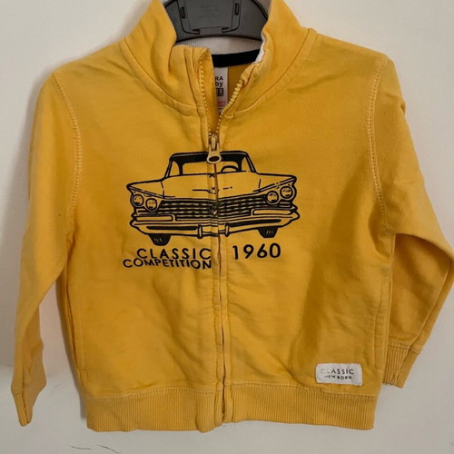 Zara baby boy sweatshirt yellow 12-18 months 82cm used