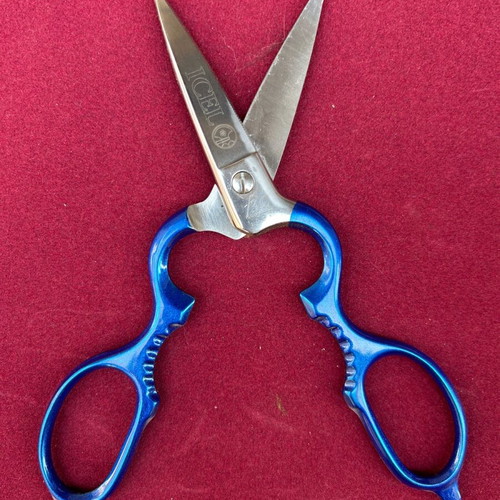 Icel 20cm stainless steel fish shears with blue handle new