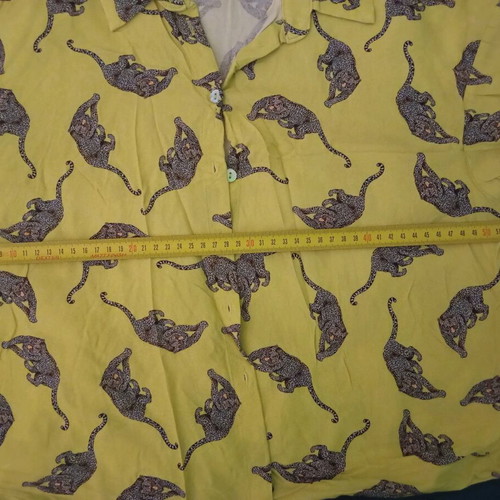 Trendyol crop summer shirt used, green, XL