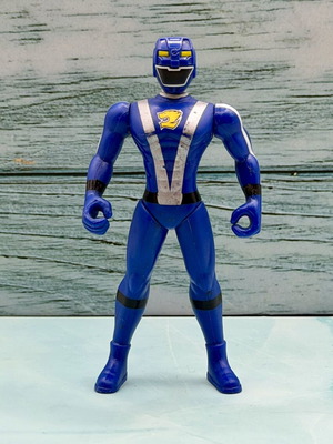 Power Rangers Mighty Morphin Blue Ranger action figure used