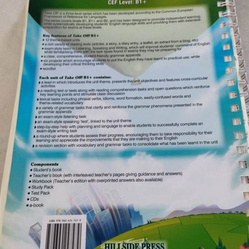 Take Off! B1+ Teacher's Book like new, Hillside Press