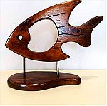 Διακοσμητικό επιτραπέζιο ψαράκι από ξύλο πεύκου