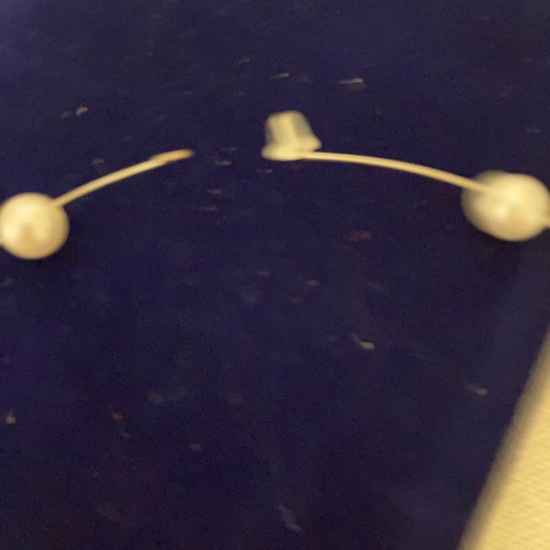 Hoop earrings new with pearl and steel diameter 11.5 cm