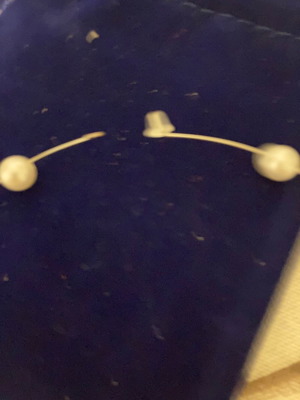 Hoop earrings new with pearl and steel diameter 11.5 cm