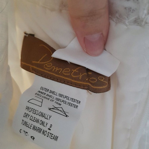 Demetrios wedding dress used with veil, mermaid style, off white