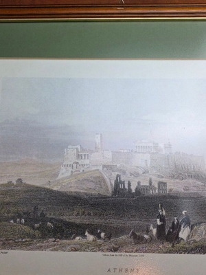 Athens Engraving 41x32.5 like new