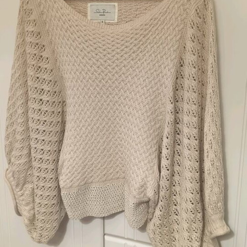 Sakis Rouvas knitted sweater new, beige, size S