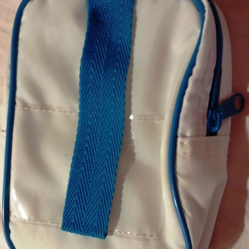 Waist bag like new with gift pouch, brown, leatherette and plastic