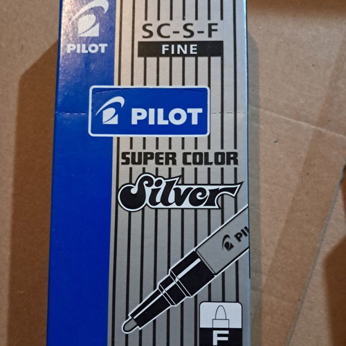 Pilot Silver Permanent Markers Fine Tip Pack of 12 New
