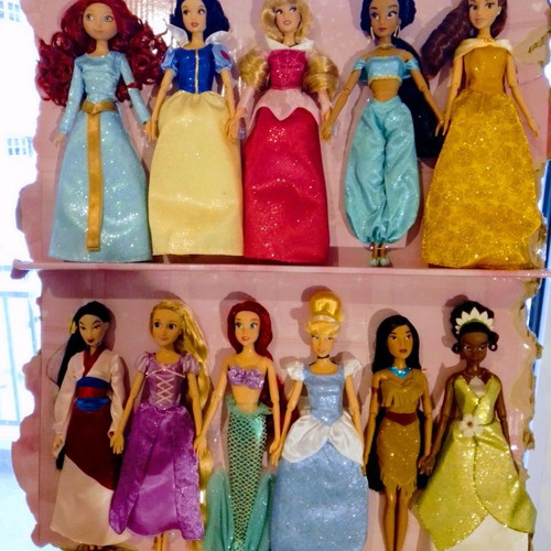 Barbies Princess Disney Deluxe doll gift set new with 11 princesses