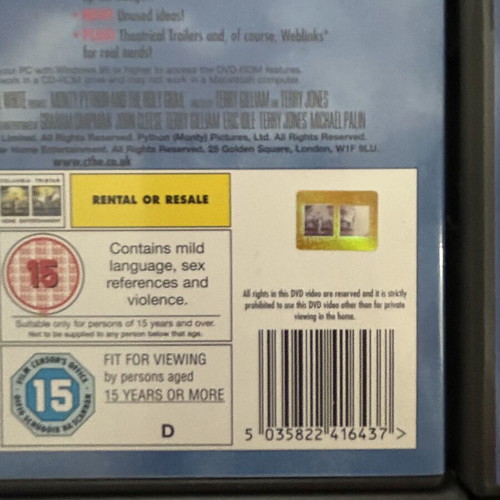 Monty Python movies set of 5 DVDs like new