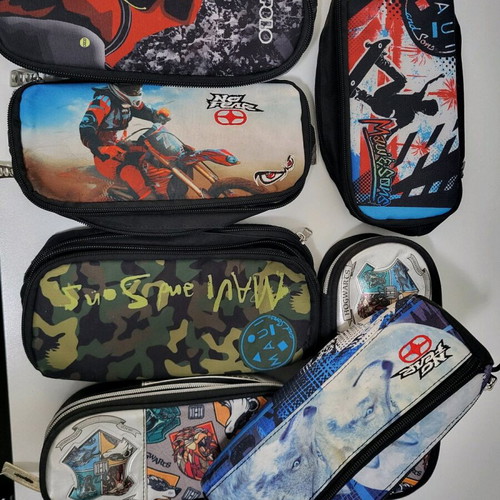 Polo, Maui, No Fear, Harry Potter pencil cases like new, set of 7