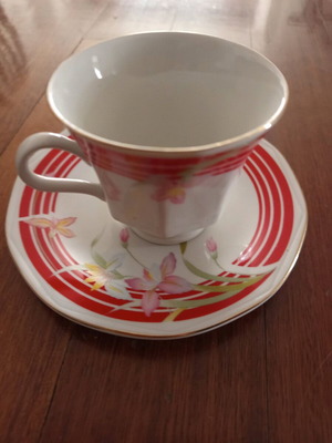 FENA Porzelan tea set like new, 1 cup with 6 saucers