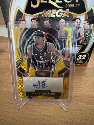 Panini Select Euroleague 2025-26 Justin Robinson Autographed Card like new 1/10