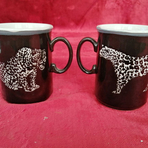 Drink cup leopard design English 1988 new 250 ml